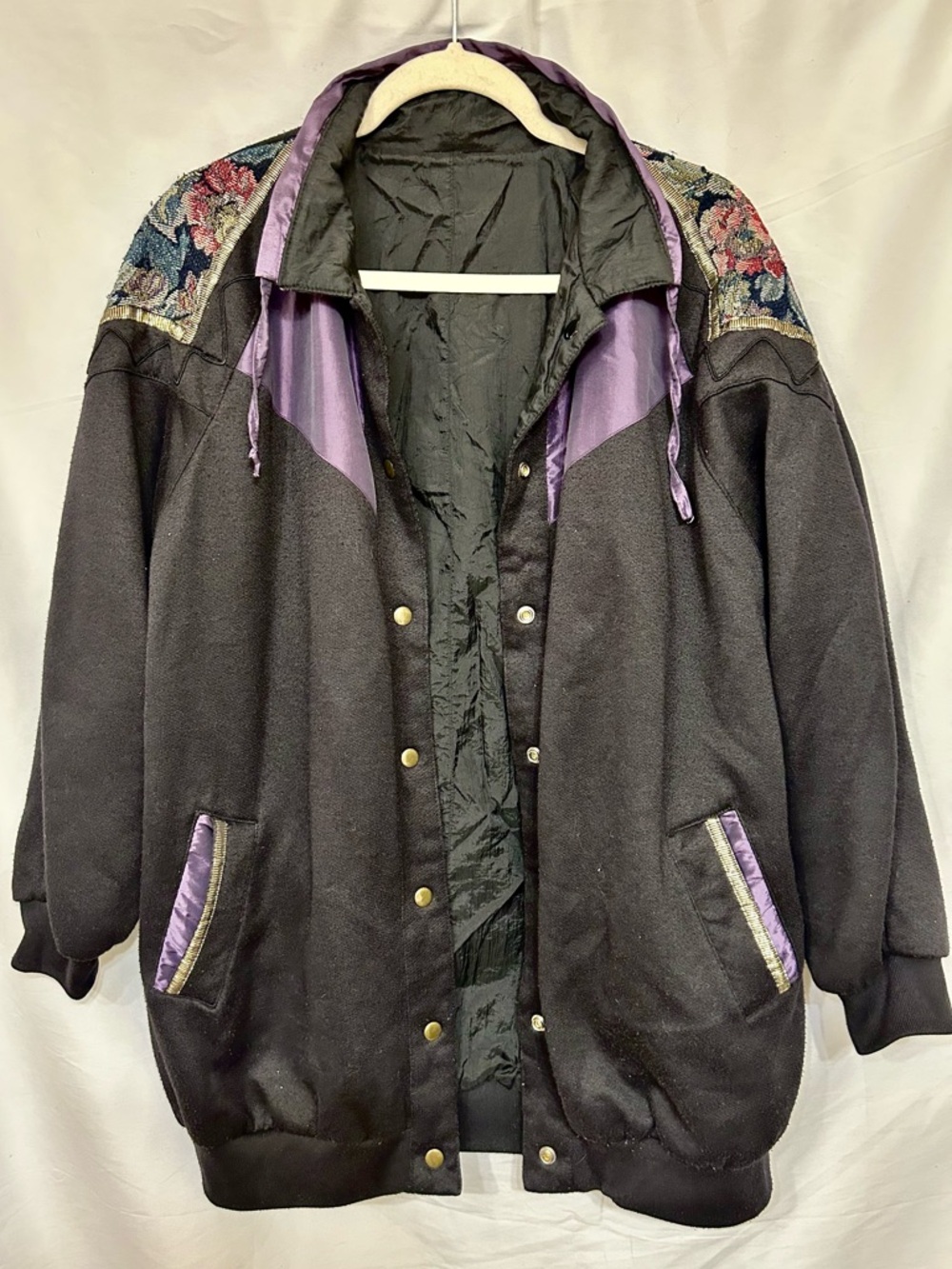 Vintage 80's/90's Current Seen Reversible Bomber Style Jacket Size OS/Large